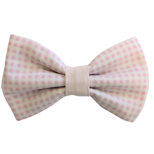 Blush Gingham Charm Dog/Cat Bowtie