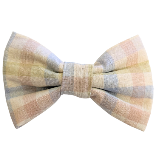 Pastel Plaid Perfection Dog/Cat Bowtie