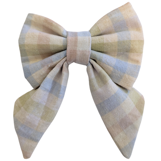 Pastel Plaid Perfection Dog/Cat Sailor Bowtie