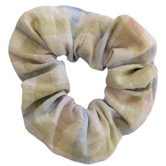 Pastel Plaid Perfection Scrunchie