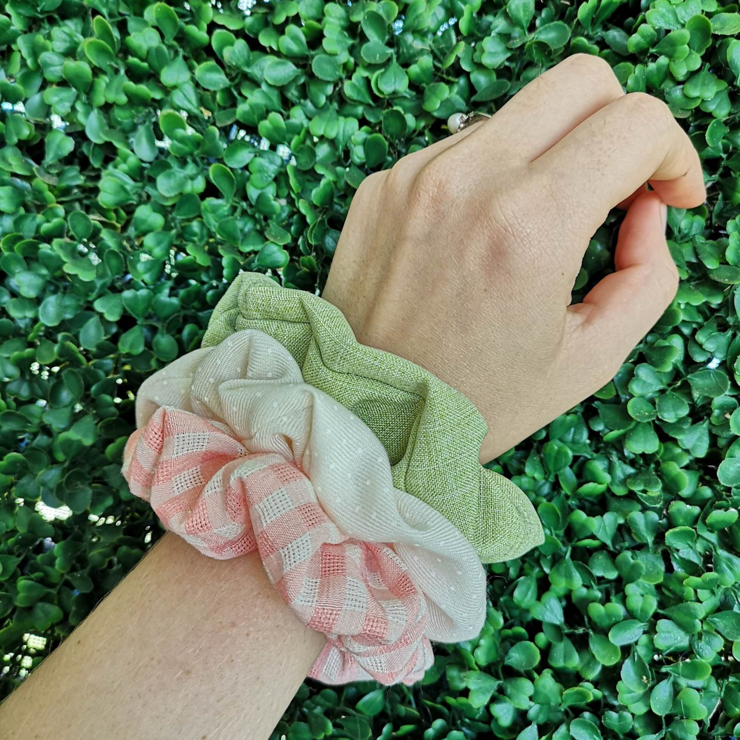 Pastel Plaid Perfection Scrunchie